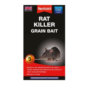 RENTOKIL RAT KILLER GRAIN BAIT 3PK