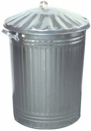 GALV METAL DUSTBIN & LID 76455