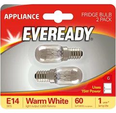 15W SES FRIDGE CLEAR EVEREADY 2PK