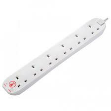 6 GANG 2 METRE SURGE PROTECTED EXT LEAD