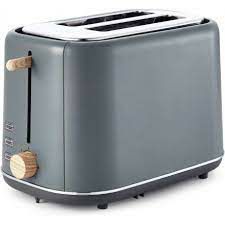 Scandi Toaster Grey & Wood 2 Slice T10027G