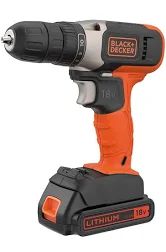 BLACK & DECKER 18V LITHIUM-ION 2 GEAR HAMMER DRILL + 400mA c