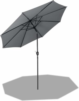 Weatherproof Parasol + Crank & Tilt Paint Grey 3m 735304