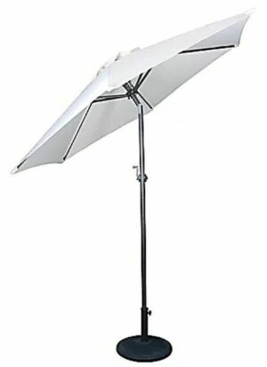 Aluminium Parasol + Crank & Tilt Ivory 2.25m