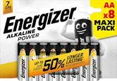 Energizer Alkaline Power Batteries AA Pack 8