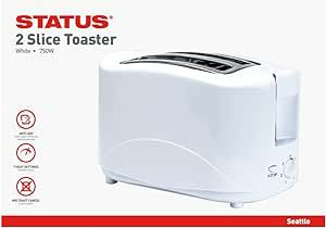 Seattle Toaster 2 Slice 750W White 2SLWHTSEATTLEX4